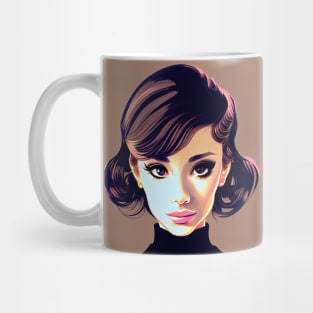 Audrey Hepburn, Confident Witty Fun Flirty Smart Actress, Elegant Classic Beauty Mug